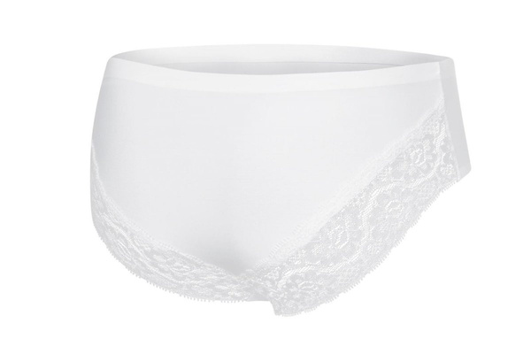 Bezszwowe figi damskie Julimex Cheekie z koronką wokół pośladków