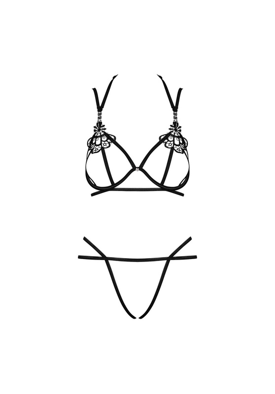 Zmysłowy otwarty komplet 2-częściowy Obsessive Badossa