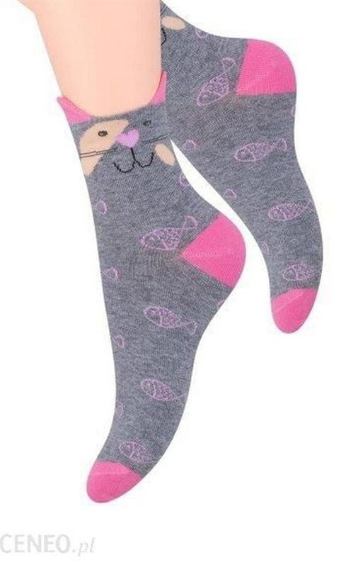 Jasne skarpetki we wzorki Steven 099