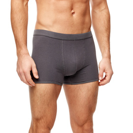 Gładkie grafitowe bokserki męskie Noviti BB007