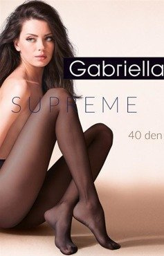 Rajstopy Gabriella - Supreme 40 den z ozdobną częścią majteczkową - valenza