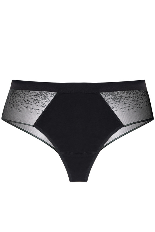 Hela brazyliany z koronkowym tyłem trójpak - czarny (HELA/S/CZARNY) - Gorteks