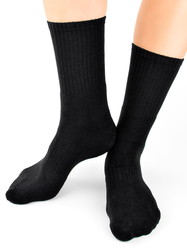 Miękkie skarpety męskie frotte gładkie SF030 mix - Noviti