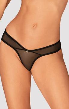 Czarne kuszące  stringi Obsessive Glandez