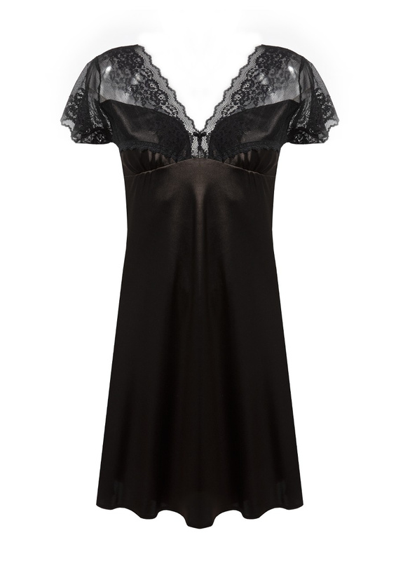 Halka JOSEPHINE - satyna czarny - Dkaren