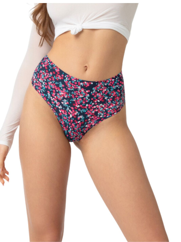 Bezszwowe stringi z wysokim stanem Julimex CRANBERRIES STRING MAXI