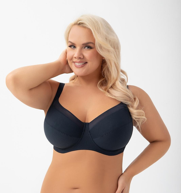 Miękki biustonosz na drutach granat ANIKA K974- Gorsenia