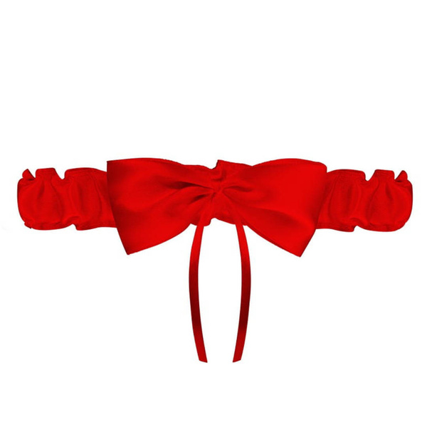 Czerwona podwiązka z kokardką Julimex PW-48 ANDORA