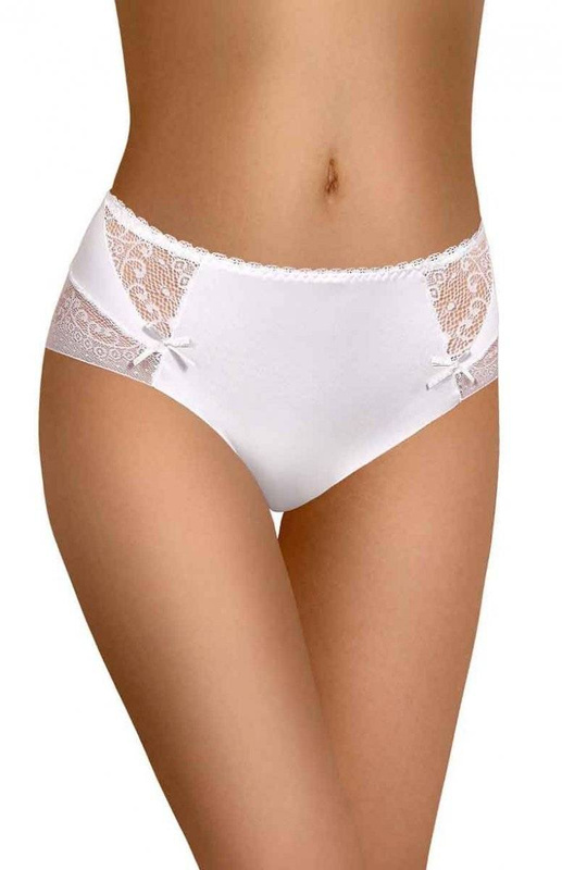 Białe figi damskie w kropki Modo 046