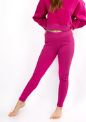 Legginsy DK-K-B13 - fuksja bawełna prążki - Dkaren