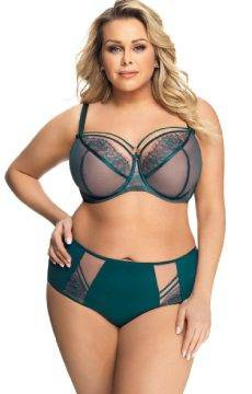 Efektowne zielone figi Gorsenia K497 PARADISE