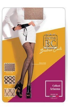 Kabaretki beżowe, włoskie rajstopy Pescatore Donna BC