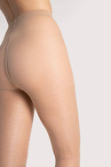 Beżowe rajstopy Fiore STEP UP w geometryczny wzór 15 DEN nude