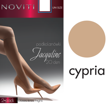  Podkolanówki Noviti Jacquline - 20 DEN cypria