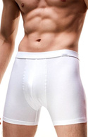  Gładkie bokserki  Cornette  Authentic białe