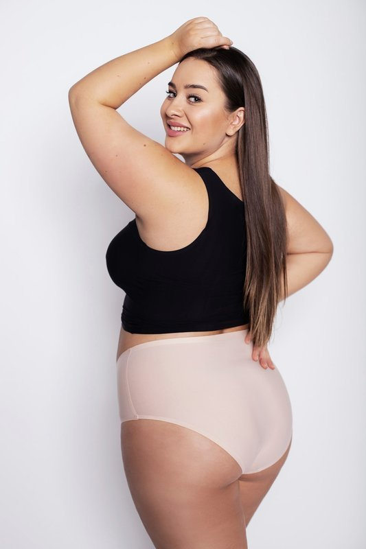 Beżowe figi Julimex FLEXI-ONE MAXI kolekcja PLUS SIZE 2XL-3XL