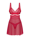 Piękna CZERWONA babydoll w zestawie ze stringami Cupide Desir Obsessive