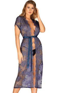 OSTATNIE SZTUKI Efektowny koronkowy peniuar  Obsessive Flowlace