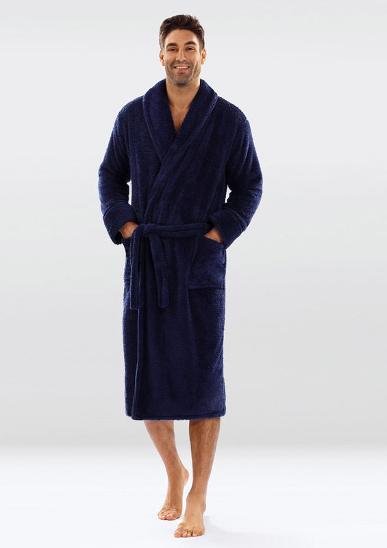 Puchaty szlafrok/Podomka 130 MĘSKA-szary - Dkaren