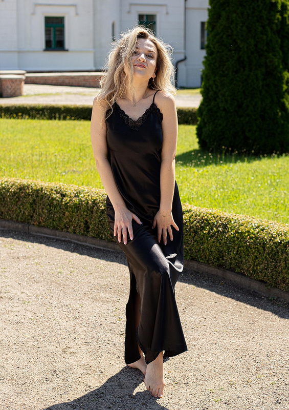 Halka Abeni - satyna czarny - Dkaren