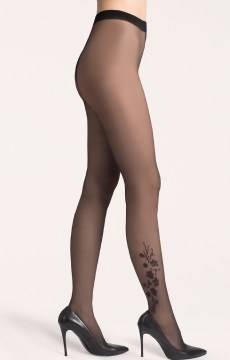 Rajstopy Gabriella Jasmine ze stylowym wzorkiem na łydce