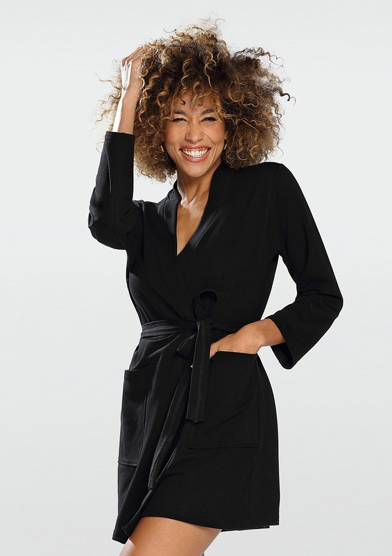 Szlafrok/Podomka bawełniana POLA - beż- Dkaren