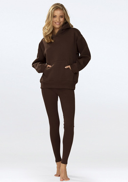 Komplet Oseye - czekolada bawełna gruba i prążki - Dkaren