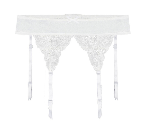 Biały pas do pończoch Julimex Iris