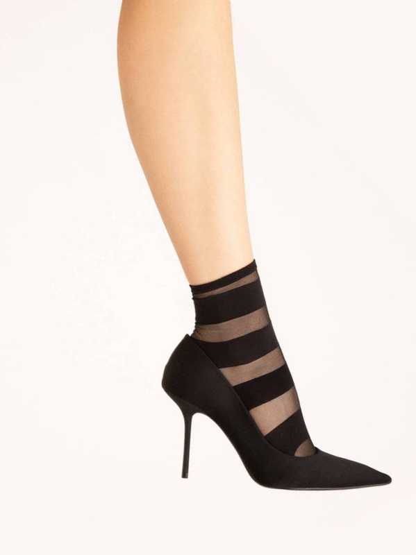 Skarpetki rajstopowe ze wzorem w grube pasy Fiore SIMPLE STORY