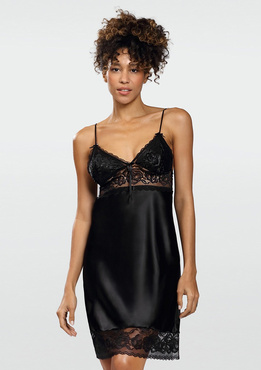 Halka AGATHA - satyna czarny - Dkaren