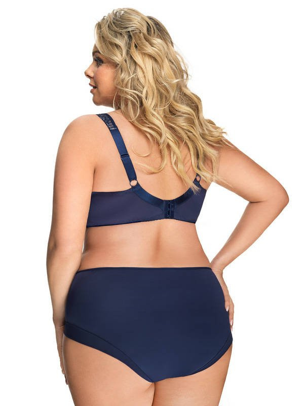 Granatowy miękki biustonosz z ramiączkami z pianką Gorsenia K441 LUISSE