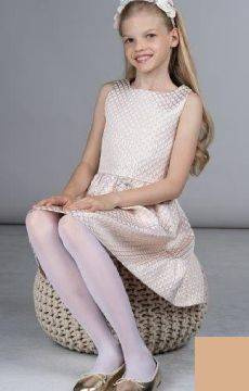 Beżowe cienkie rajstopki dziewczęce Noviti RM002 Stella 20 den