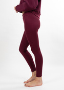 Legginsy DK-K-B13 - bordo bawełna prążki - Dkaren