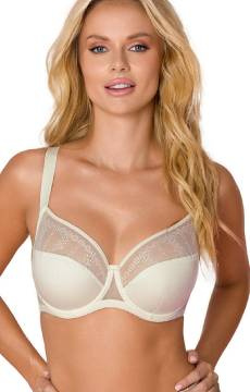 Kremowy elegancki półusztywniany biustonosz VENA VB-425