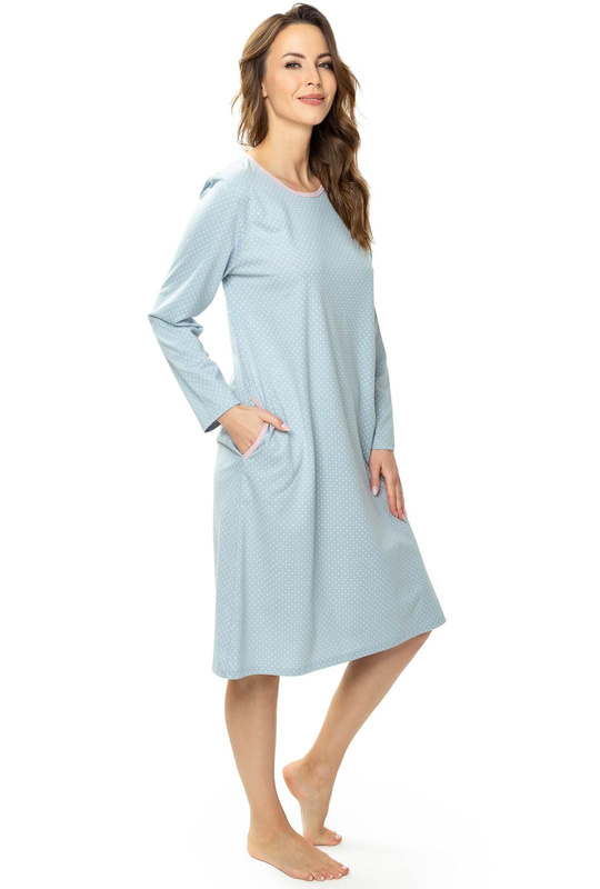 Bawełniana koszula nocna Good Night kropki 6564 - Mewa