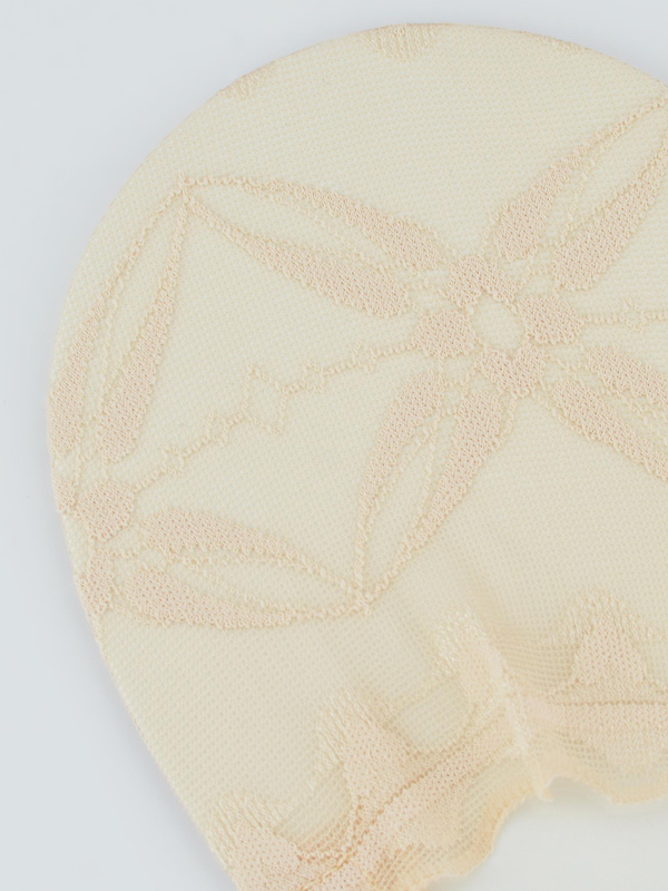 Stopki niskie koronka silikon beżowe - Noviti SN047