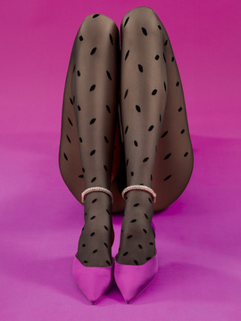 Czarne wzorzyste rajstopy Fiore SANDY  15 DEN