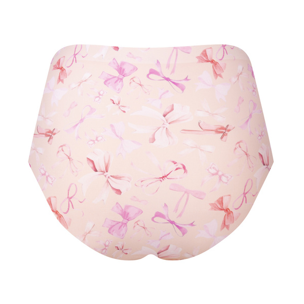 Różowe bezszwowe figi Julimex SWEET BOW MAXI Rak'n'Roll