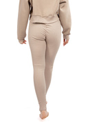 Legginsy DK-K-B13 - cappuccino bawełna prążki - Dkaren