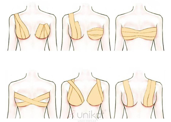 Unikat taśma do oklejania i modelowania biustu czarna