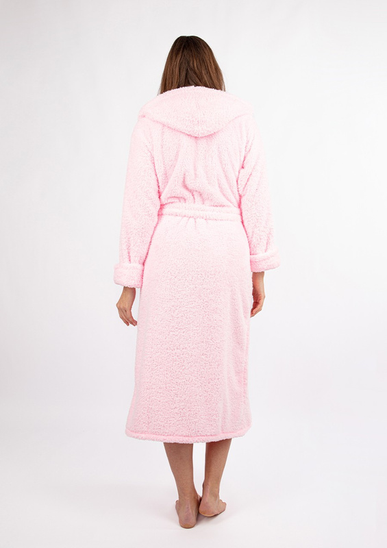 Szlafrok/Podomka DIANA DŁUGA - puch róż - Dkaren