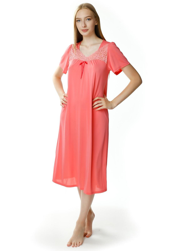 Kobieca koszula nocna Berenika 1693 koralowy - Mewa