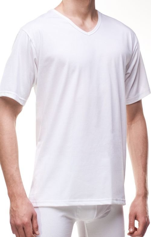 CZARNA koszulka męska Cornette - 201 w szpic