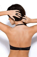 G025 biustonosz push up czarny KOKTAJLOWY - Gorsenia