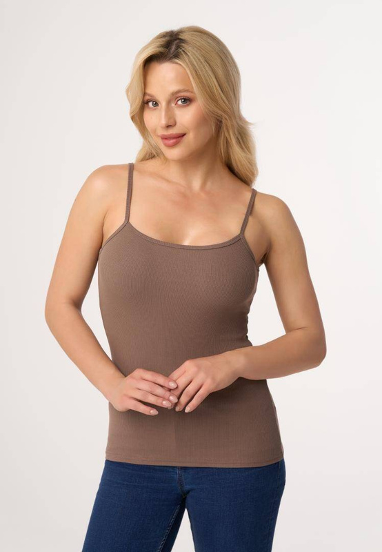 Bawełniany top Babell MAXINE w kolorze kakao