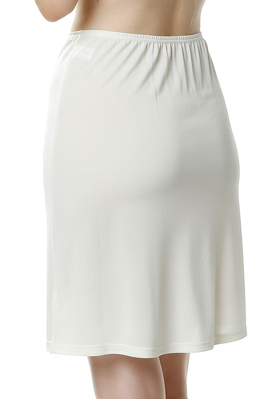 Klasyczna półhalka Luna gładka6417 ecru - Mewa