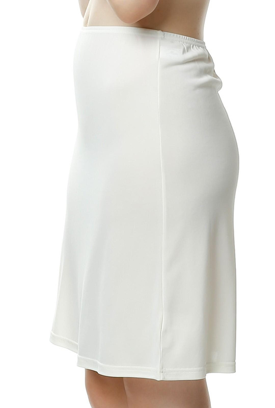 Klasyczna półhalka Luna gładka6417 ecru - Mewa