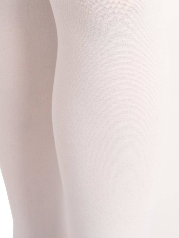 Gładkie, białe rajstopy dziecięce z mikrofibry Noviti RM01 Luisa