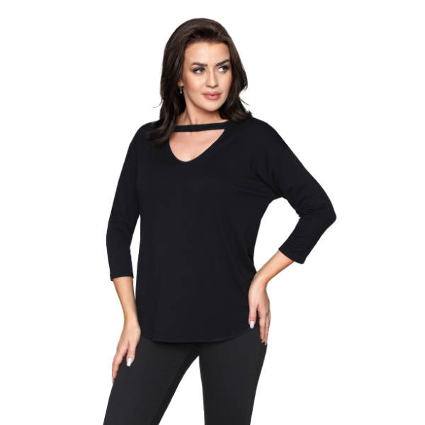 Elegancka czarna bluzka damska Babell ALEXA