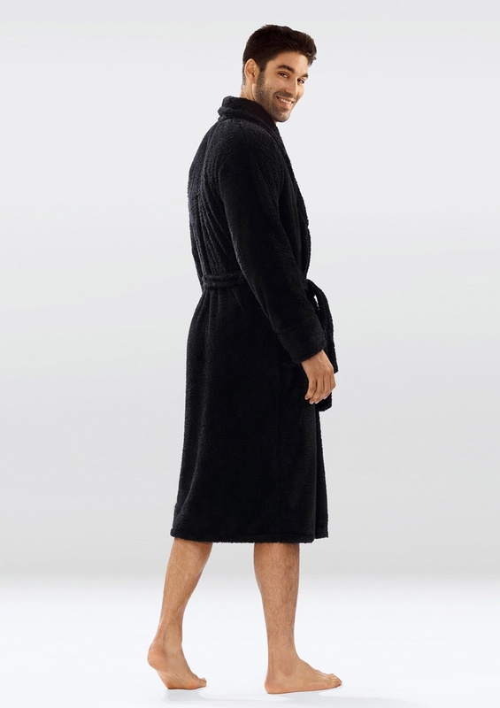 Puchaty szlafrok/Podomka 130 MĘSKA-szary - Dkaren